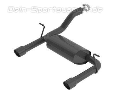 Borla TOURING Edelstahl Duplex Sportauspuff Jeep Wrangler JL ab Bj.2018 je 89mm rund eingerollt abgeschrägt mit schwarzer Keramik-Beschichtung