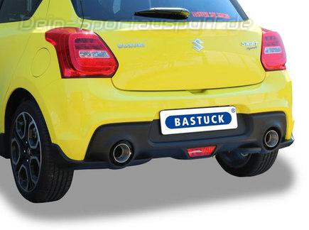 Bastuck Edelstahl Duplex Sportauspuff-Komplettanlage ab Kat mit Klappensteuerung Suzuki Swift Sport 5 Typ AZ je 100mm rund doppelwandig
