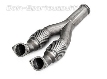 Akrapovic Link Pipe Edelstahl Verbindungsrohr mit Kat-Ersatzrohr Nissan GT-R ab 2007 für Modelle mit großerem Turbolader
