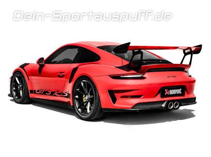 Akrapovic Evolution Line Titan Mittig Racing-Komplettanlage mit Kat und Krümmer Porsche 911 991.2 GT3 RS 4.0l Facelift 2x100mm rund eingerollt abgeschrägt