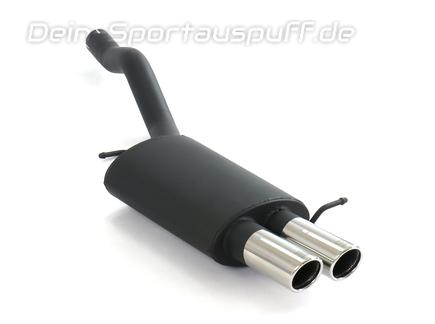 Ulter Sportauspuff Volkswagen Golf 7 Variant 1.4l TSI 2x70mm rund eingerollt abgeschrägt