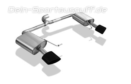 FOX Edelstahl Duplex Sportauspuff Seat Leon ST Cupra 300 Typ 5F je 160x90mm oval schwarz eingerollt seitlich abgeschrägt