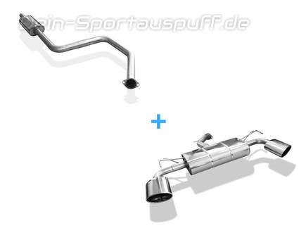 FOX Edelstahl Duplex Sportauspuffanlage ab Kat. Hyundai i30 Typ PD ab 2017 je 160x90mm oval eingerollt seitlich abgeschrägt