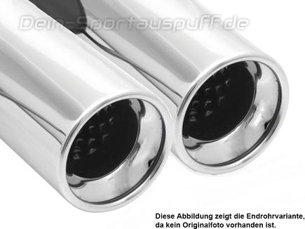 Fox Edelstahl Racing-Komplettanlage ab Kat Opel Astra H inkl. GTC Benzin 2x76mm rund eingerollt gerade mit Absorber