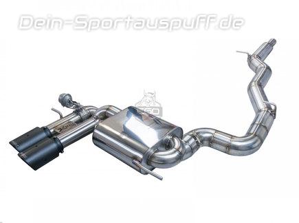 EGO-X Edelstahl Sportauspuff-Komplettanlage ab Kat mit Klappensteuerung Ø89mm Audi S3 8P Sportback inkl. Endrohrsatz nach Wahl