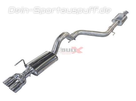 BULL-X Edelstahl Sportauspuff-Komplettanlage ab Kat Ø76mm Fiat Punto Typ 199 1.4l + Abarth inkl. Endrohrsatz nach Wahl