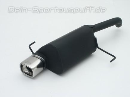 Ulter Sportauspuff Alfa Romeo 147 09/2000- 80x65mm rechteckig eingerollt gerade mit Absorber