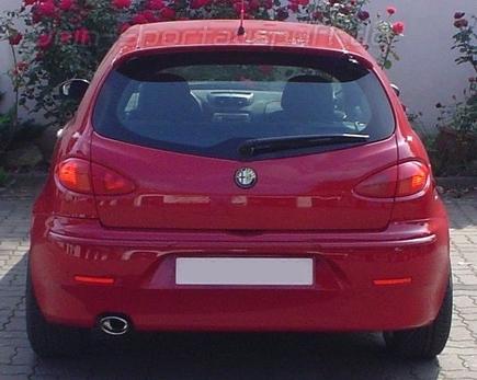 Ulter Sportauspuff Alfa Romeo 147 09/2000- 120x80mm oval eingerollt gerade mit Absorber