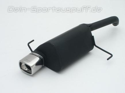 Ulter Sportauspuff Alfa Romeo 147 00-09 100x75mm rechteckig eingerollt gerade mit Absorber