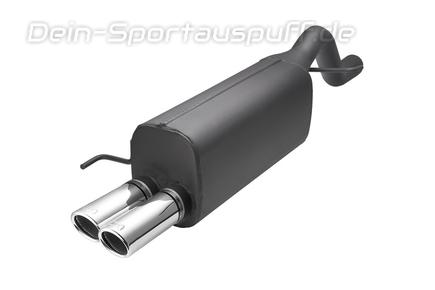 Ulter Sportauspuff Alfa Romeo MITO 2008- 70mm rund eingerollt abgeschrägt mit Absorber