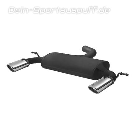 Ulter Duplex Sportauspuff Audi A3 8P 2003-2012 120x80mm oval eingerollt seitlich abgeschrägt mit Absorber
