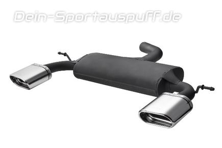 Ulter Duplex Sportauspuff Audi A3 8P SPORTBACK 2004- 145x75mm flachoval eingerollt abgeschrägt mit Absorber