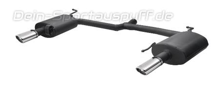 Ulter Duplex Sportauspuff Audi A4 8K Lim., Avant 2008- 120x80mm oval eingerollt seitlich abgeschrägt mit Absorber