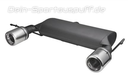 Ulter Duplex Sportauspuff Audi TT QUATTRO 8N 99- 100mm rund eingerollt gerade mit Absorber