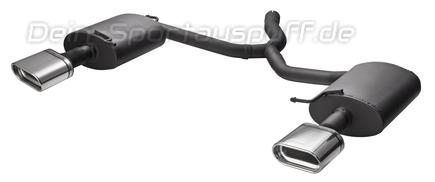 Ulter Duplex Sportauspuff Audi A4 8E,8F / B7 Lim., Avant 05-08 145x75mm flachoval eingerollt abgeschrägt mit Absorber