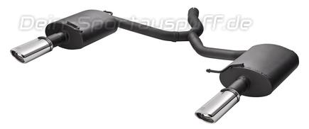 Ulter Duplex Sportauspuff Audi A4 8E,8F / B7 Lim., Avant 05-08 120x80mm oval eingerollt seitlich abgeschrägt mit Absorber