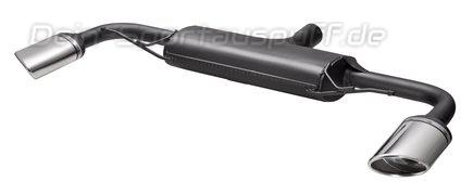 Ulter Duplex Sportauspuff Audi TT 8J 07- 120x80mm oval eingerollt seitlich abgeschrägt mit Absorber
