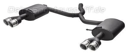 Ulter Duplex Sportauspuff Audi A4 8E,8F / B7 Lim., Avant 05-08 70mm rund eingerollt abgeschrägt mit Absorber