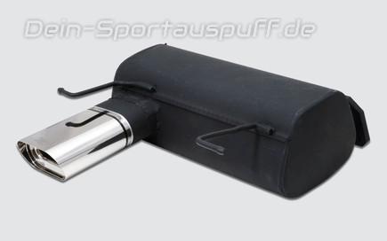 Ulter Sportauspuff BMW 3er E90 Lim. mit Flansch 145x75mm flachoval eingerollt abgeschrägt mit Absorber
