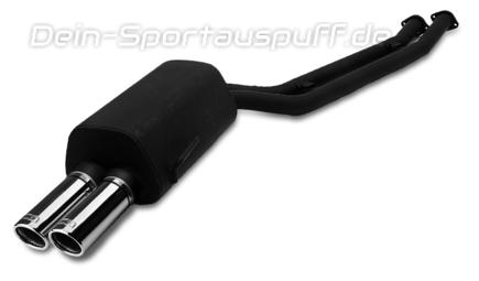 Ulter Sportauspuff BMW 3er E36 325 24V Lim., Touring, Coupe, Cabrio 12/90-12/95 90mm rund eingerollt abgeschrägt mit Absorber