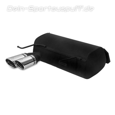 Ulter Sportauspuff BMW 3er E90 Lim. mit Flansch 70mm rund eingerollt abgeschrägt mit Absorber