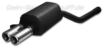 Ulter Sportauspuff BMW 5er E60 / E61 Lim., Touring 2003- 80mm rund eingerollt gerade mit Absorber