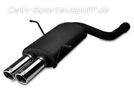 Ulter Sportauspuff BMW 3er E46 Lim., Touring, Coupe 99-05 70mm rund eingerollt abgeschrägt mit Absorber
