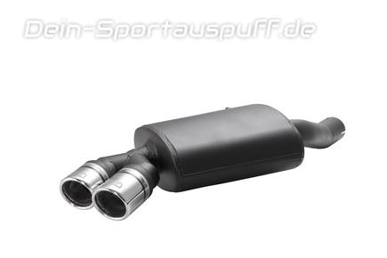 Ulter Sportauspuff BMW 1er E82 07- 70mm rund eingerollt abgeschrägt mit Absorber