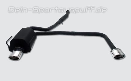 Ulter Duplex Sportauspuff BMW 3er E36 Lim., Touring, Coupe, Cabrio 90-97 120x80mm oval eingerollt abgeschrägt mit Absorber