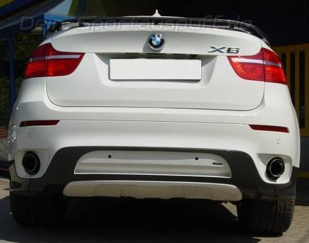 Ulter Duplex Sportauspuff BMW X6 2008- 100mm rund scharf seitlich abgeschrägt mit Absorber
