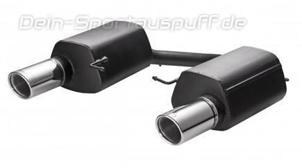 Ulter Duplex Sportauspuff BMW 6er E63 04- 100mm rund eingerollt abgeschrägt mit Absorber