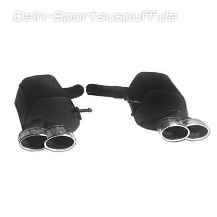 Ulter Duplex Sportauspuff BMW 6er E63 04- 220x80mm oval eingerollt gerade ohne Absorber