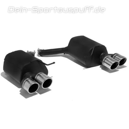 Ulter Duplex Sportauspuff BMW 6er E63 04- 90mm rund eingerollt abgeschrägt mit Absorber