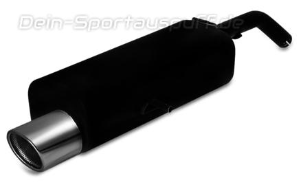 Ulter Sportauspuff Citroen C2 2004- 70mm rund eingerollt abgeschrägt mit Absorber