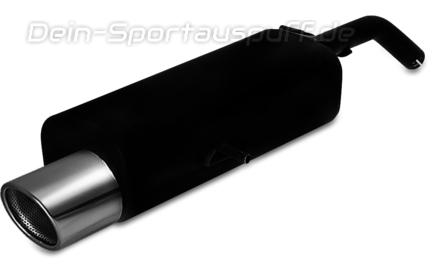 Ulter Sportauspuff Citroen C2 2004- 90mm rund eingerollt abgeschrägt mit Absorber