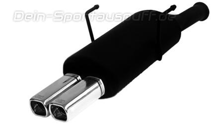 Ulter Sportauspuff Citroen SAXO 96-02/00 80x65mm rechteckig eingerollt gerade mit Absorber