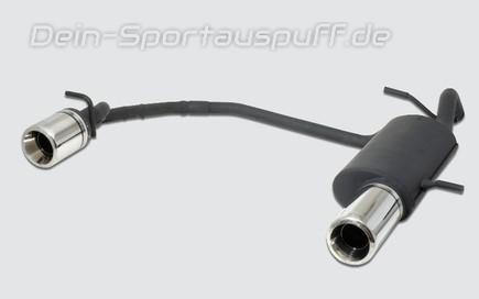 Ulter Duplex Sportauspuff Citroen C2 2003- 80mm rund eingerollt gerade mit Absorber