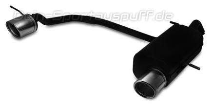 Ulter Duplex Sportauspuff Citroen C3 2002- 90mm rund eingerollt abgeschrägt mit Absorber