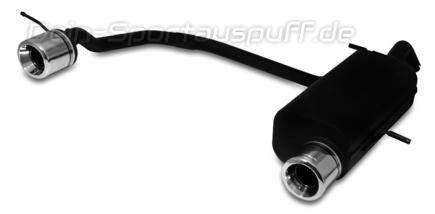 Ulter Duplex Sportauspuff Citroen C2 2004- 100mm rund eingerollt gerade mit Absorber