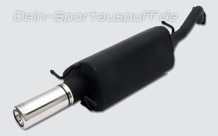 Ulter Sportauspuff Daewoo LANOS Fließheck 97- 80mm rund eingerollt gerade mit Absorber