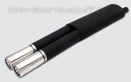 Ulter Sportauspuff Daewoo ESPERO 95-99 80mm rund eingerollt gerade mit Absorber