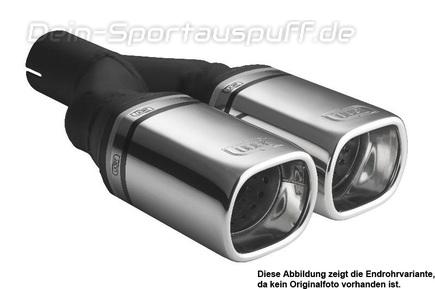 Ulter Sportauspuff Daewoo ESPERO 95-99 80x65mm rechteckig eingerollt gerade mit Absorber