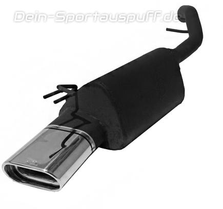 Ulter Sportauspuff Fiat STILO Fließheck 3-, 5-türig 2001- 145x75mm flachoval eingerollt abgeschrägt mit Absorber