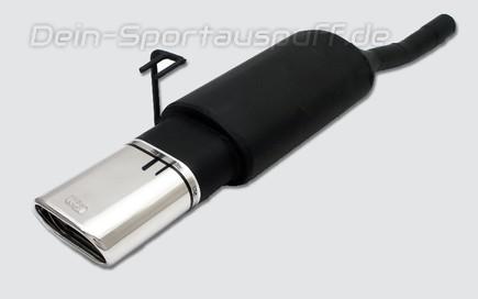 Ulter Sportauspuff Fiat BRAVA 97-01 145x75mm flachoval eingerollt abgeschrägt mit Absorber