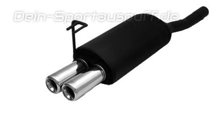 Ulter Sportauspuff Fiat BRAVA 97-01 80mm rund eingerollt gerade mit Absorber