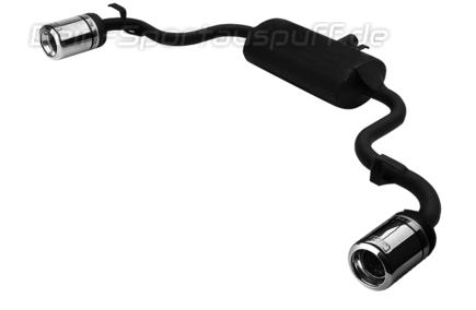 Ulter Duplex Sportauspuff Fiat SEICENTO 98- 80mm rund eingerollt gerade mit Absorber