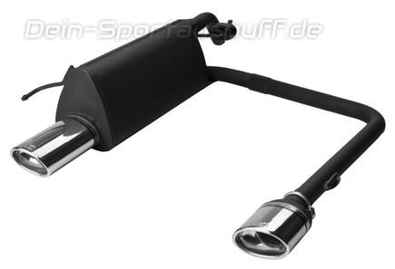 Ulter Duplex Sportauspuff Fiat GRANDE PUNTO, PUNTO EVO 05- 95x65mm oval eingerollt gerade mit Absorber