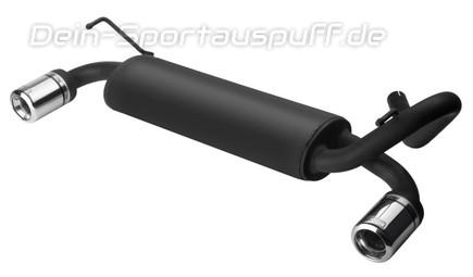 Ulter Duplex Sportauspuff Fiat PANDA 4X4 80mm rund eingerollt gerade mit Absorber