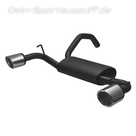 Ulter Duplex Sportauspuff Fiat 500 ABARTH 08- 100mm rund eingerollt abgeschrägt mit Absorber