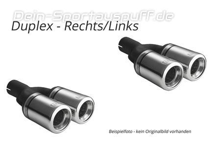 Ulter Duplex Sportauspuff Fiat GRANDE PUNTO, PUNTO EVO 05- 2x80mm rund